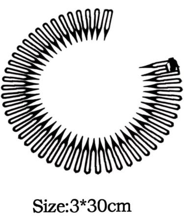 Stretch Hair Combs Plastic Full Circle Headband Flexible Hair Clip Sports Hair Wrap Holder for Women Girls Style 3 - Buy Online on GoSupps.com