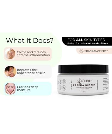 Soothing Eczema & Acne Relief Body Butter | Organic Shea Cocoa & Mango | Fragrance-Free | 24 Hour Hydration | 8 Oz for All Skin Types - Buy Online on GoSupps.com