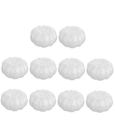 NUOBESTY 10pcs Foam Simulation Pumpkin Ornament Artificial Foam Pumpkins Durafoam Pumpkin Set Child Mini White 10X10CM