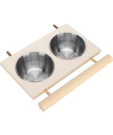 Stainless Steel Bird Feeding Bowl with Stand for Cage - Durable Pet Parrot Food/Water Feeder Accessory for Parakeet, Conure, Cockatiels, Finches - Buy Online on GoSupps.com