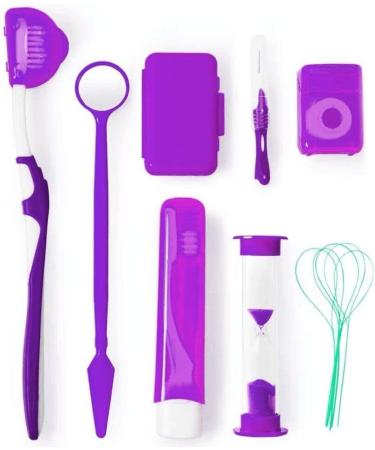 Dinntty 8-Piece Dental Care Kit Portable Orthodontic Tools Teeth Whitening & Interdental Brushes for Effective Oral Hygiene | Ideal for Travel - Buy Online on GoSupps.com
