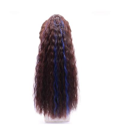 Horsetail Wig for Women | Long Curly Clip-On Ponytail | Fluffy Highlights in Black & Arctic Green | Perfect for Any Occasion - Buy Online on GoSupps.com
