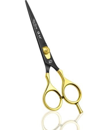 Glamified Glam Hair Cutting Scissors -Sharp Razor Edge Blade Hair Shears Series - 5.5" with Fine Adjustment Stainless Steel Hair Scissors Professional for Men Women & Babies (Black+Gold) - Buy Online on GoSupps.com