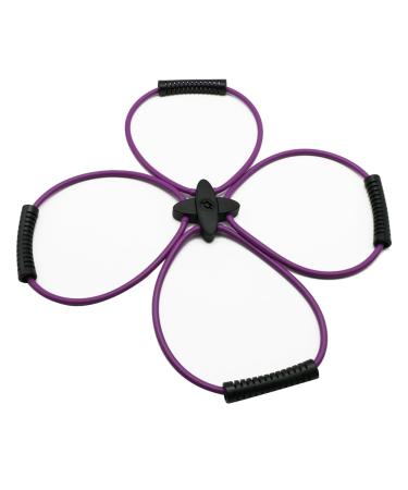 Dewedrt Pilates Reformer Resistance Band Kit Home Fitness Equipment for Total Body Workout - Helps Target Muscles Tone(Purple)