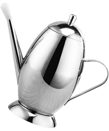 Zerodeko Simple Syrup Bottles 2pcs Stainless Steel Leakproof Seasoning Pot Convenient Oil Dispenser 16X8CMx2pcs Silverx2pcs - Buy Online on GoSupps.com