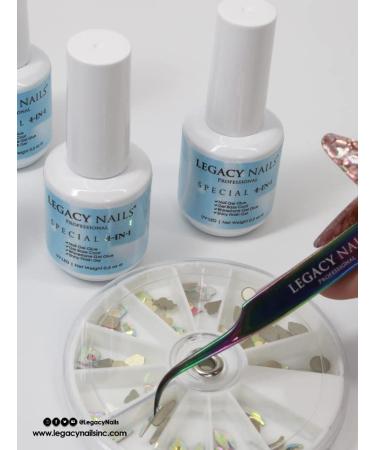 Legacy Nails Professional 4-in-1 Finish Gel 0.5 oz - Nail Tip & Rig Stone Gel Glue, Base Coat, Ultra-Shine Finish - Buy Online on GoSupps.com