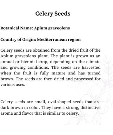 Celery Seeds (1 LB) - Buy Online on GoSupps.com
