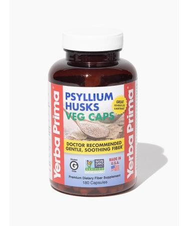 Yerba Prima Psyllium Husk Veg Capsule (1x180 Cap)