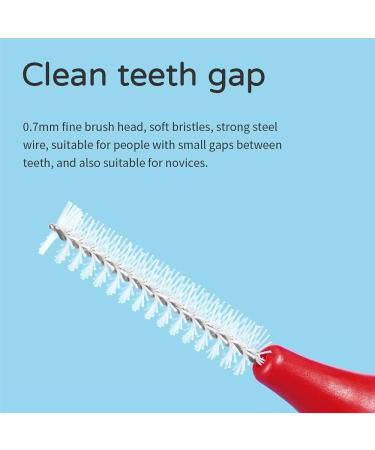 Zoneyan Interdental Brushes - 50 Pieces for Effective Teeth Cleaning and Dental Hygiene | Red Interdental Brush for Optimal Oral Care - Buy Online on GoSupps.com