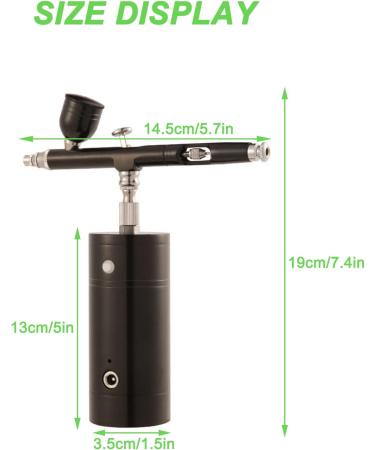 h Kit Rechargeable Handheld Mini Air Compressor h Portable Cordless h Gun for Makeup Tattoo Nail Art Face Paint Model Painting Cake Decor - Buy Online on GoSupps.com