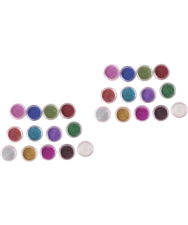 Beavorty 24 boxes of Color Pearl Mixed Colors Shadow Powder Pigment Cosmetic Makeup Eye Glitter Professional mediumx2pcs Assorted Colorx2pcs - Buy Online on GoSupps.com