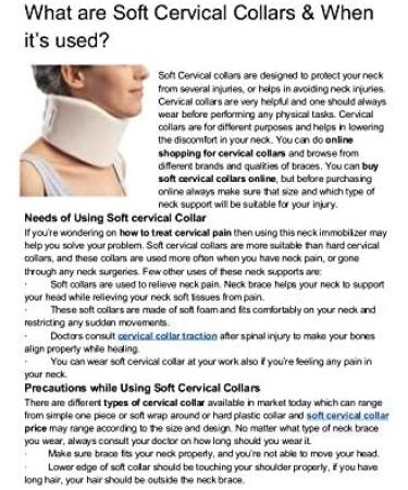Soft Foam Collar (Class 1 Medical Device) for Neck Support - Therapy for Migraines, Injury, Whiplash - Sizes Small/Medium/Large - Pack of 1 (Medium) - Buy Online on GoSupps.com