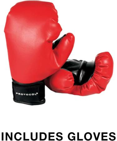 Protocol Punching Bag with Stand & Boxing Gloves | Adjustable Height | for Adults & Kids - Buy Online on GoSupps.com