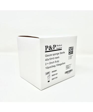 Buy Sterile Gauze Surgical Sponges 2x2 - High-Quality 8-Ply Cotton Pads | Box of 500 | International Shipping - Buy Online on GoSupps.com