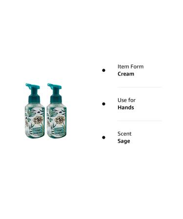 Bath and Body Works White Tea and Sage Hand Soap 2-Pack with Ginseng Extract - 8.75 oz - Buy Online on GoSupps.com