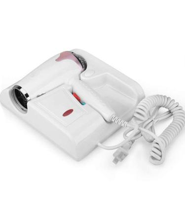 Wall-Mounted Hair Dryer 1200W Negative Ionic Hair Blow Dryer 2 Heat Settings and Cold air Button White Compact for Home Hotel Bathroom Small Gift