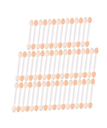 Beatifufu 50pcs Two-color Eyeshadow Brush Make up Kit Eyeshadow Sponge Cosmetic Brush Woman Major
