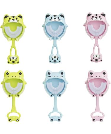 U-Shaped Children s Toothbrush Set (2-12 Years) - Soft Fur & Glue for Gentle Cleaning - Cute Tiger & Frog Designs - Buy Online on GoSupps.com