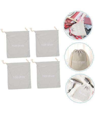 Healeved 16 Pcs Hair Dryer Storage Bag Straightener Travel Pouch Hair Dryer Bag Drawstring Light Grey Fabric - Buy Online on GoSupps.com