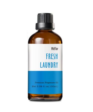 Fresh Laundry Fragrance Oil 3.38 OZ/100ML MitFlor Single Scented Oil Fragrance Oil for Soap & Candle Making Aromatherapy Diffuser Oil Fresh Laundry 3.38 Fl Oz (Pack of 1)
