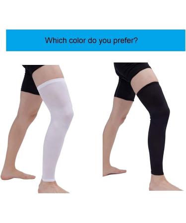 Compression Leg Sleeves for Football Basketball Cycling - Medium Black (1 Pair) - Buy Online on GoSupps.com