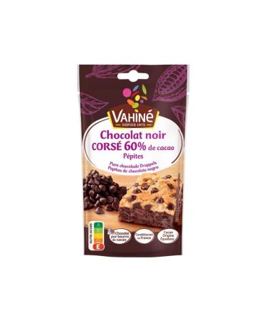 VAHIN DARK CHOCOLATE CHIPS 60% 100G VAHINE PACK OF 3