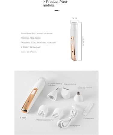 4-in-1 Bikini Trimmer for Women | Wet/Dry Body Shaver with Interchangeable Heads | USB Rechargeable & Waterproof Groomer for Hair Removal - Buy Online on GoSupps.com