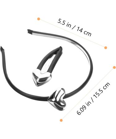 minkissy 4 Sets leopard headband hairpins french hair clips puffy headband lilac headband heart headpiece heart hair accessories vintage heart headband temperament girl cookie leather - Buy Online on GoSupps.com