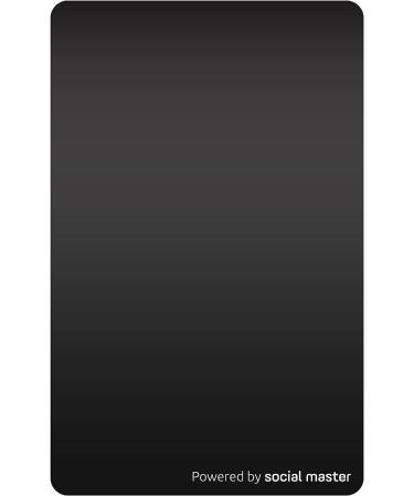 Social Master NFC Business Card - Metal Wallet Sized for Instant Contact Sharing - iOS and Android Compatible - Blackout Design - Buy Online on GoSupps.com
