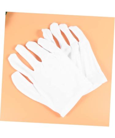 minkissy 2 Pairs White Cotton Gloves Cotton Work Gloves Hand Moisturizer Glove Party Etiquette Gloves Working Glove Moisturizing Gloves Warm Mittens Gel Gloves Warm Gloves Non-Slip Miss Spa - Buy Online on GoSupps.com