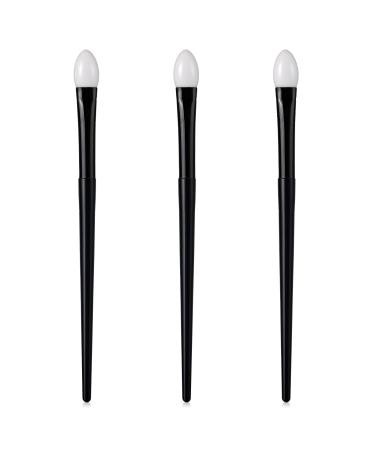 Molain Silicone Eyeshadow Brush Makeup Applicator Lip Mask Makeup Brushes Silica gel Makeup Eyebrow Lipstick Brushes Lip Mask Makeup Brushes for Liquid Eye Shadow Applying Cream(3Pcs)