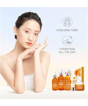 5 Pack Vitamin C Skin Care Set Moisturizing Facial Skin Care with Face Cleanser Face Serum Face Cream Toner and Lotion Anti Aging Skin for - Buy Online on GoSupps.com
