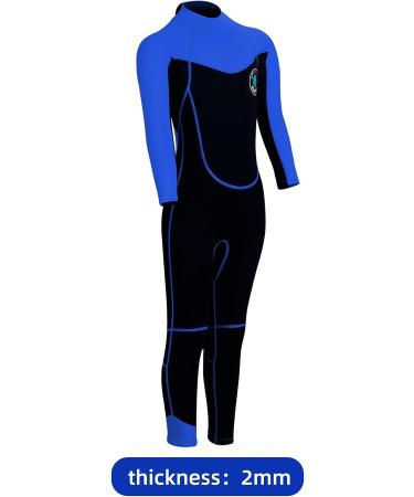 REALON Kids Wetsuit - 2mm Neoprene Full Suit for Boys/Girls - Blue - Large - Buy Online on GoSupps.com