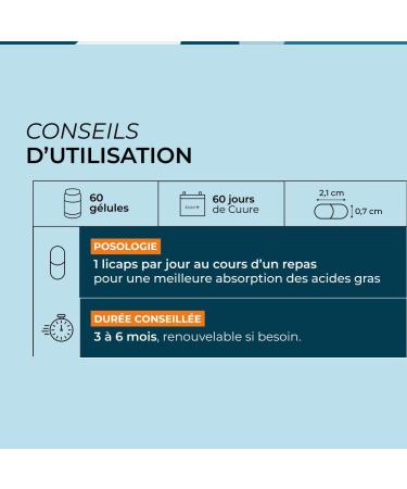 Omega 3 Cuure OMEGAVIE Wild Fish Oil 3 Patents 60 Days Capsule Licaps Optimal Concentration in DHA & EPA Concentration Vision Heart Made in France - Buy Online on GoSupps.com