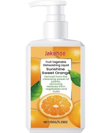 Fruit & Vegetable Dishwashing Liquid 150ml Household fruit and vegetable dishwashing liquid Organic Fruit And Vegetable Cleaner Dish Detergent Liquid Removes Dirt Impurities and Grease (1PC)