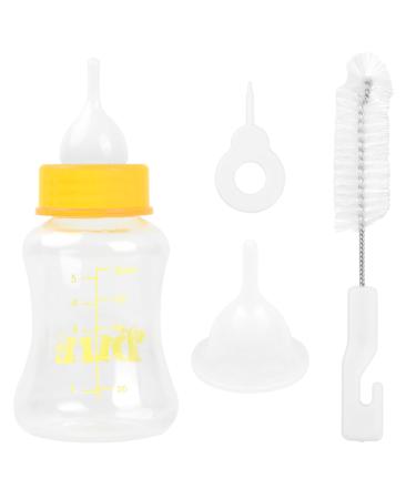 Breeding bottle puppy dogs milk bottle PET 60ml and 150ml silicone small baby bottle set for cat feeding tool with replacement mini nipple for pets (large yellow) - Buy Online on GoSupps.com