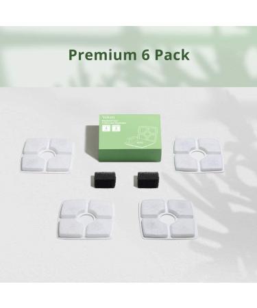 Veken 4 Pack Replacement Filters & 2 Pack Pre-Filter Sponges for Pet Fountain - Buy Online on GoSupps.com