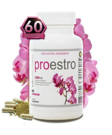yhn ProEstro 1500mg Estrogen Pills for Women - Female Hormone Balance Supplement Fertility to Menopause Mood and Energy Support - 60 Capsules