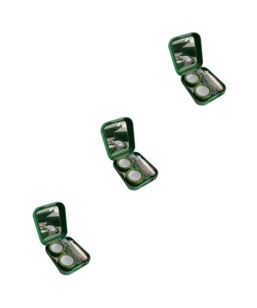 Healeved 3 sentences contact lens container Small plastic container mirror film contacts case small contact lens holder frosted organizer decorative box bracket travel container