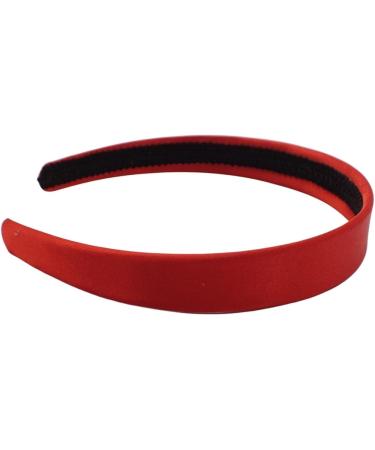 Topkids Accessories Silky Shiny Single 2cm Wide Satin Headbands Alice Band For Kids and Women Colourful - 70's 80's 90's Hair Bands For School or Costumes (Red) - Buy Online on GoSupps.com