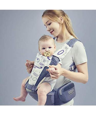 Bebamour Baby Carrier - Front and Back Carry, Newborn to Toddler, Hip Carrier, Head Hood, Waist Extender, Teething Pads - Mesh Grey - Buy Online on GoSupps.com