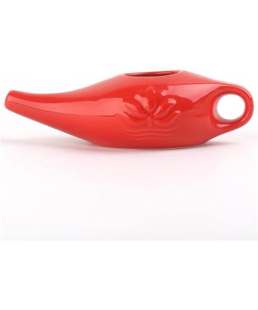 250ml Ceramic Pot Nose Cleaning Pot for Removes Nose Washing Orange 19x9x6cm - Buy Online on GoSupps.com