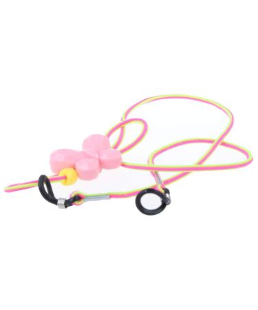 Funny glasses cord for children with animal stopper | Fastened with rubber loop with stopper in pink/yellow Pink / Yellow