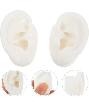 Silicone Ear Model - Medium Size White | Ear Display Teaching Aid for Studs Earring Display - Buy Online on GoSupps.com