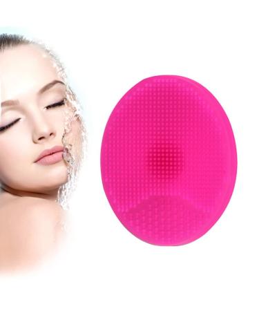 Soft Silicone Facial Cleansing Pad - Exfoliating Scrubber & Shower Sponge for Blackhead Removal - Rosy Color - Buy Online on GoSupps.com
