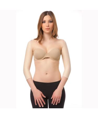Isavela SL01-MS Below Elbow Sleeves w/ Hook & Eye Closure-Large-Black Large Black