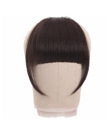 Bangs Bangs Hair for Women Bangs Hair Clip Extension Brazilian Human Hair Blunt Bangs Clip In Thick Natural Hair Extension Non-Remy Clip-In Neat Bang Hairpieces for Women Curved Bangs for Daily Wear Natural Color 20g T