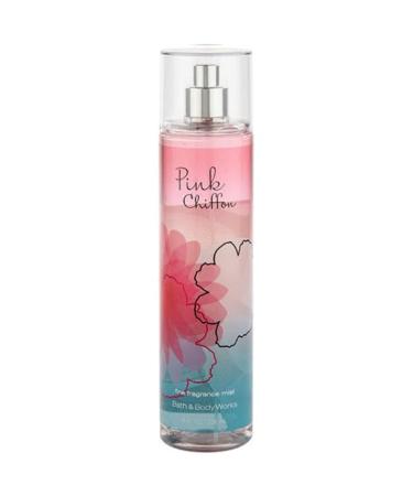 Bath and Body Works Pink Chiffon Fine Fragrance Mist 8 Ounce Tall Rounded Bottle Pink Chiffon 8 Fl Oz (Pack of 1)