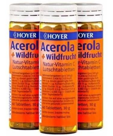 Hoyer HOYER Acerola & Wild Fruit Tablets (3 x 30g)