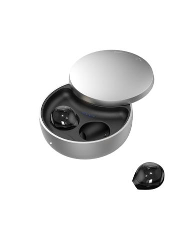 Invisible Earbuds Sleep Smallest Bluetooth Earbuds Mini Wireless Ear Buds Discreet Bluetooth Earpiece Tiny Hidden Small Ears Earbud for Work Headphones True Wireless Earpiece with Charging Case Black